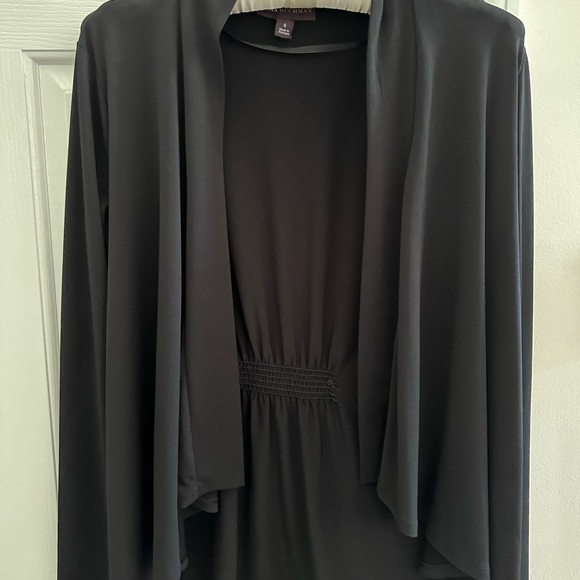 Dana Buchman Black Open Cascade Cardigan - Picture 1 of 7